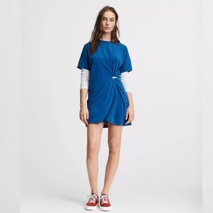 Rag & Bone Mitchell Dress in Pacific Blue size Medium Short Sleeve Jersey Knit